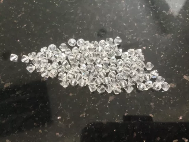 100 pcs GENUINE SWAROVSKI 5301 Crystal Bicone Beads 4mm  1st QUALITY