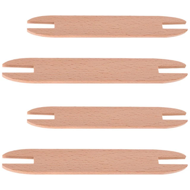 Juego de 4 piezas de herramientas de tejido de madera lanzadera de tejido lanzadera de tejido telar suite