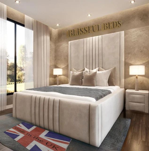 2024 LAS VEGAS Luxury High Headboard Bed Frame £800.00 PicClick UK