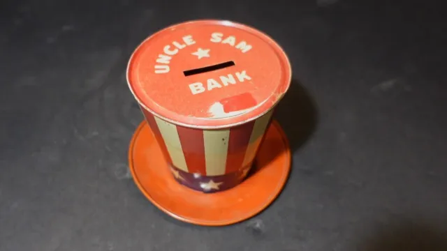UNCLE SAM "HAT" BANK by J. Chein  (Tin) - L@@K!