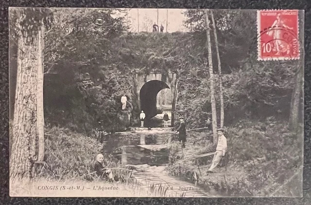 Carte Postale Ancienne 77 LIZY-SUR-OURCQ. Pont Du Filoir Avec Lavandiere 700x576