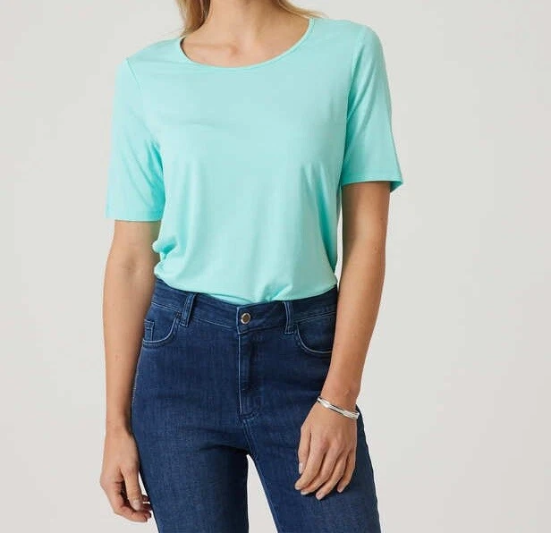 Damen Basic-Shirt "türkis" Gr. 44 UVP:39,98€ T35