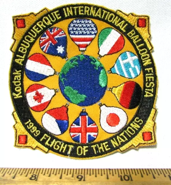 Vintage Albuquerque Hot Air Balloon 1999 Fiesta Patch Flight Nations New Mexico