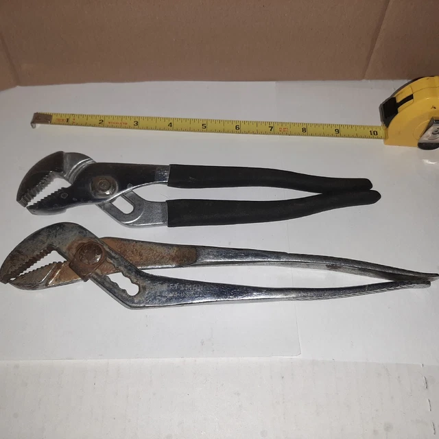 CRAFTSMAN 9.5” SLIP Joint Pliers WF 45381 & 11” 45375, Lot Of 2 12.99