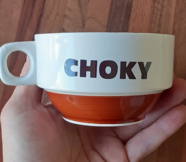 NEUF   lot De 6 Bols tasses céramique faïence CHOKY chocolat vintage café bar...