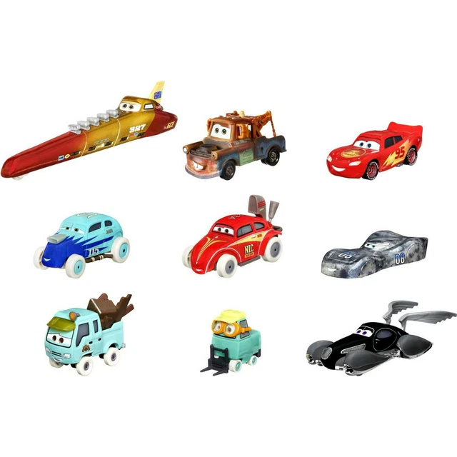 9 Pack Disney Pixar Cars Diecast McQueen 1:55 Movie Toy Metal Model New 2023