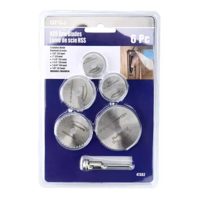 6pcs HSS Saw Disc Wheel Cutting BladesFor Drills Rotary Tools and Mandrel