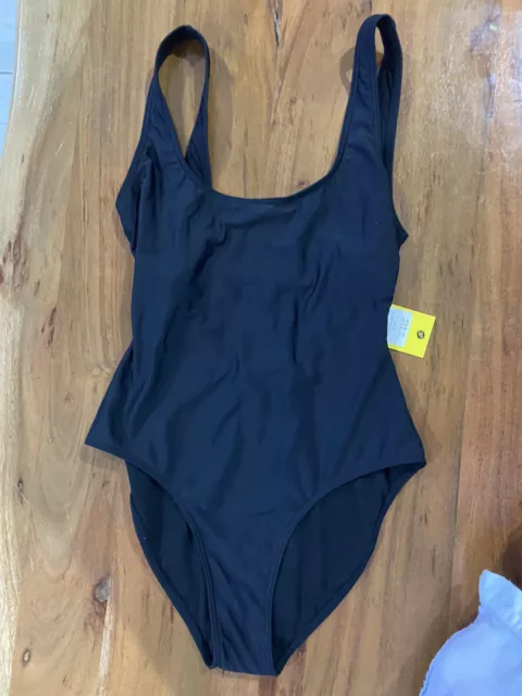 BNWT Womens Vonzipper Size 12 Ladies One Piece Swimmers Togs Black