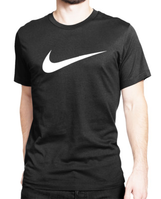 Nike Men's Short Sleeve Swoosh Logo Printed T-Shirt Gray Purple Blue Black Red S