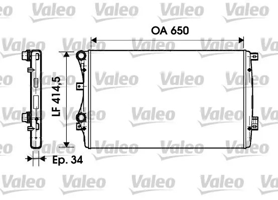 VALEO Motorkühler (732872) für VW Scirocco III Golf V Skoda Octavia Audi A3 TT