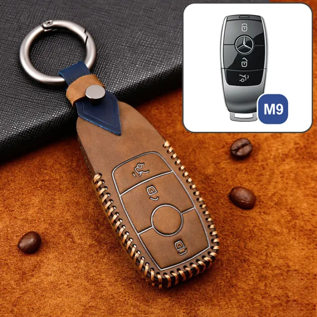 Premium Leder Schlüsselhülle / Schutzhülle (LEK33) passend für