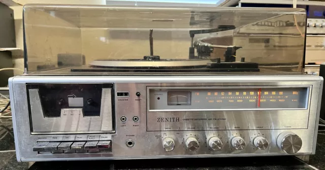 Vtg Zenith IS-4100 Integrated Stereo System Receiver, Tape Player, Phono; Tested
