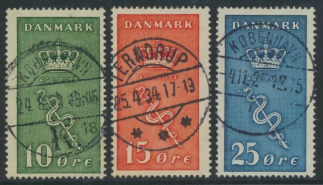 DENMARK. 1929. #B3-B5. Cancer, set of 3, XF used (DKU178-180)