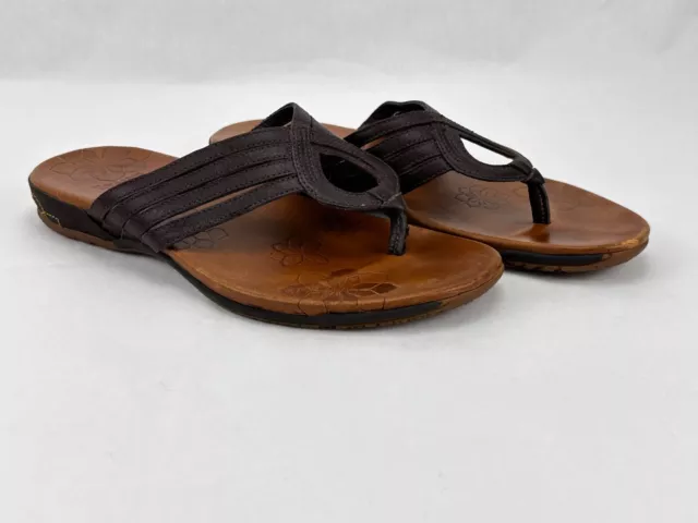 Merrell Womens' Lidia Thong Sandals - Size 9 Brown Mahogany Leather