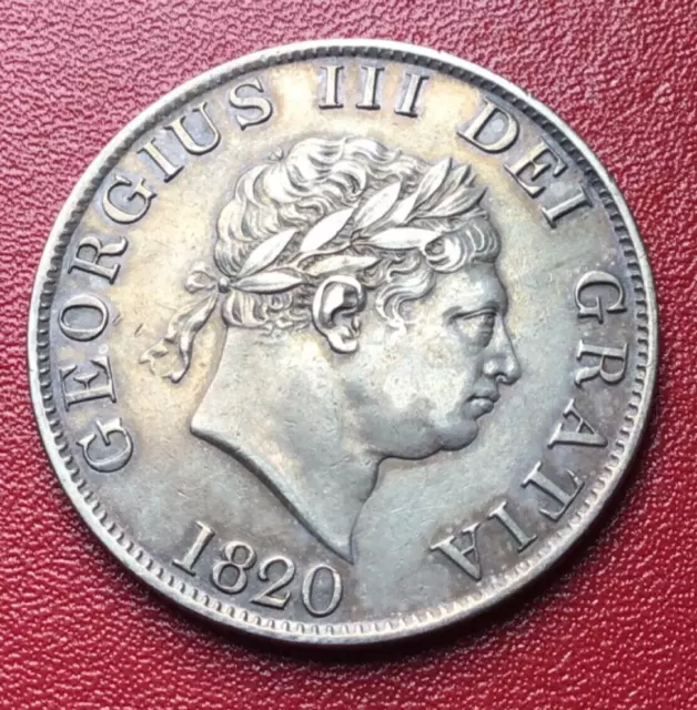 1820 George III Silver Halfcrown, Rare.