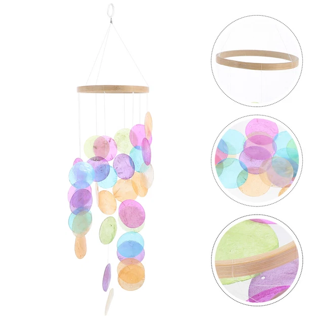 1 stück bunte shell wind ting kleid zarte hause windglocke garten hängen