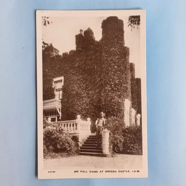 Greeba Postcard C1920 Real Photo Mr Hall Caine Castle Isle Of Man