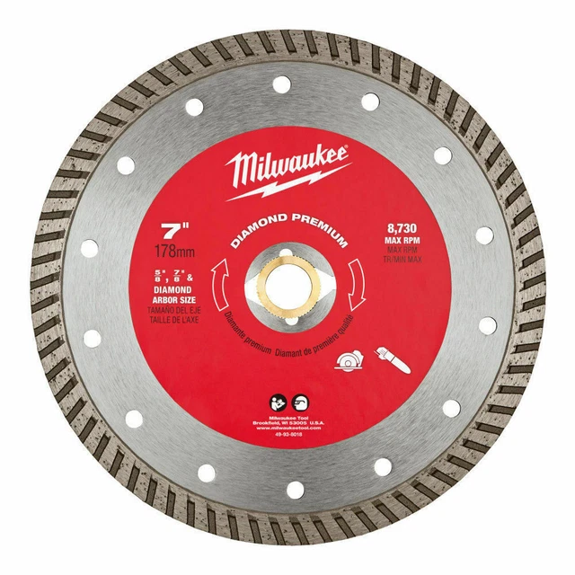 Milwaukee 49-93-8018 7" Diamond Premium Turbo Saw Blade