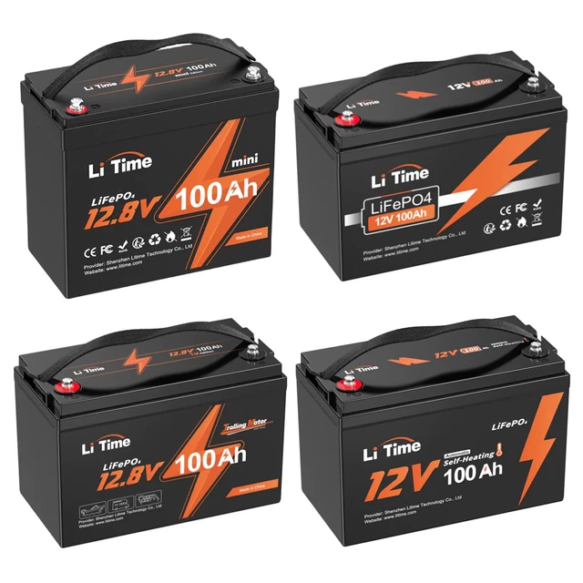 Batteria ULTRAMAX Neo 12V 100Ah LiFePO4, Formato DIN, 10000 Cicli E 10 Anni Di Vita, Per Camper E Solare