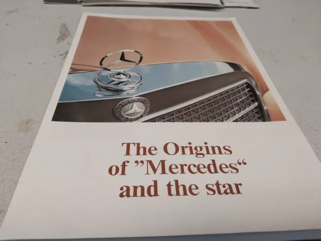 1971 MERCEDES BENZ Origins of the Star  Original Sales Brochure