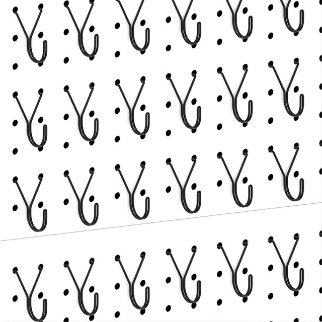 Peg Board Hooks,Black J-Hook for Hanging Jewelry, Keys, Retail Items, Small8633
