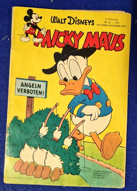 Micky Maus Comic Heft Nr.22 mit GS Original Ehapa 1957  (539)