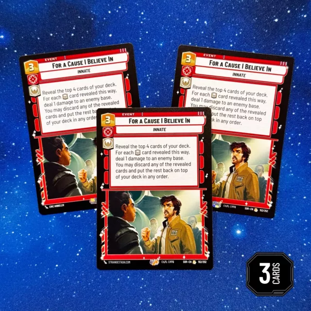 PLAYSET (x3) For a Cause I Believe In Event Innate #152 Star Wars Unlimited SWU