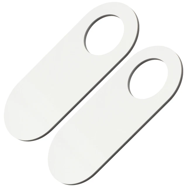 2 Pcs White Wooden Door Handle Hanger Blank Hanging Sign Unfinished Knob Tags