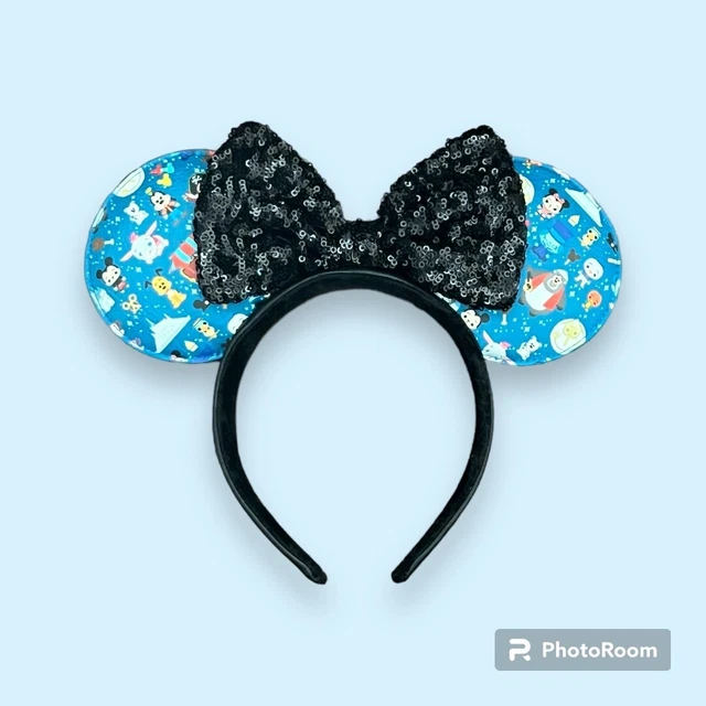 DISNEY HEADBAND MINNIE Mouse Ears, Park Ride Characters, Teal Blue