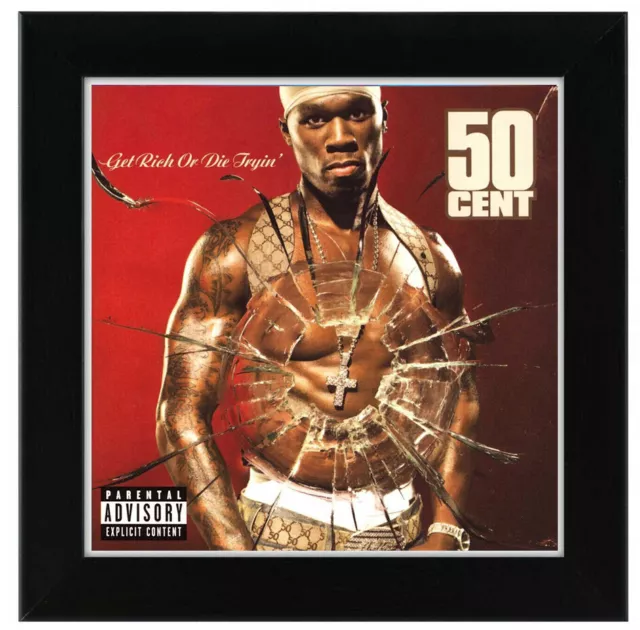 50 Cent Get Rich Or Die Tryin' Album Cover Poster Giclée Druck 8 x 8 Zoll