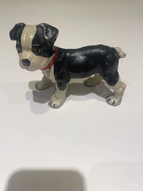 Hubley  Inspired Cast Iron Boston Terrier Puppy Dog Standing, Figurine (NIB)