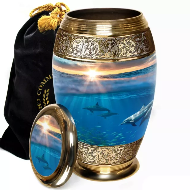 Dolphin Urns for Human Ashes Large and Cremation Urn Cremation Urns Adult