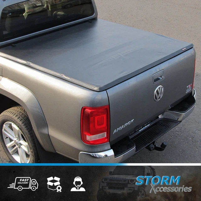 SOFT TRI FOLDING Tonneau Cover Load Bed Cover Black For Vw Amarok
