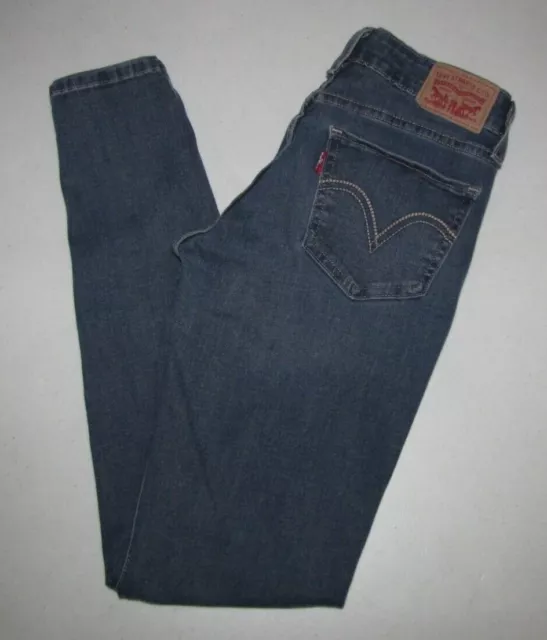 Womens Levi's 535 Super Skinny Stretch Jeans. Size 27 Blue. 29" Inseam.