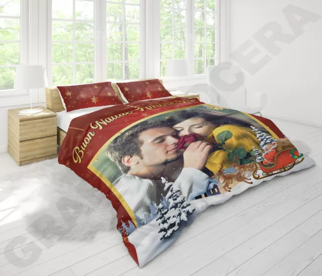 Plaid personalizzato con foto coperta calda biancheria letto idea regalo natale