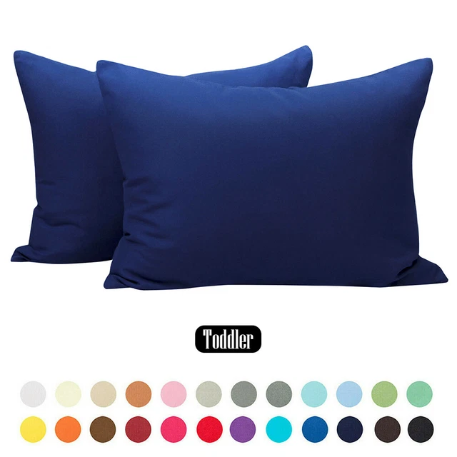 Microfiber Toddler Pillowcases 2Pcs Zipper Closure Travel Pillow Covers 13"x18"
