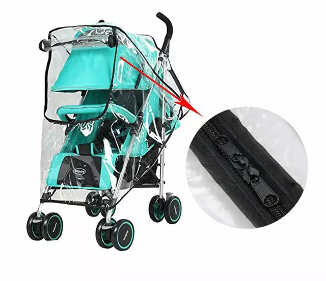 Zipper Rain Wind Cover Shield Protector for Kolcraft Baby Kid Child Stroller