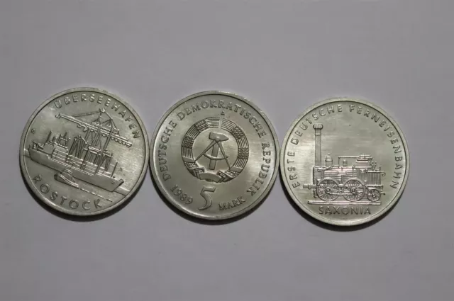 🧭 🇩🇪 Germany Ddr - 10 Mark - 3 Commemorative Coins B53 V21