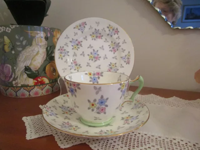 Beautiful Crown Staffordshire Fine Bone China Trio