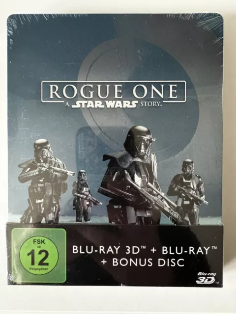 Rogue One - A Star Wars Story 3D (Blu-ray 3D + Blu-ray + DVD, 2017, Steelbook)