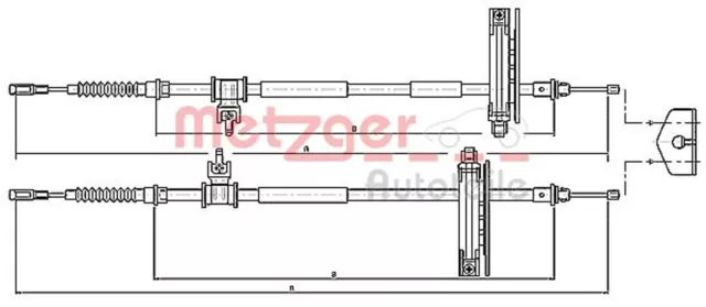 METZGER Bremsseil Seilzug Feststellbremse 10.5362 für FORD FOCUS 1 DAW DBW DNW