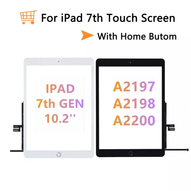 For iPad 7th 10.2 2019 A2197 LCD Display Touch Screen Digitizer+Button Lot
