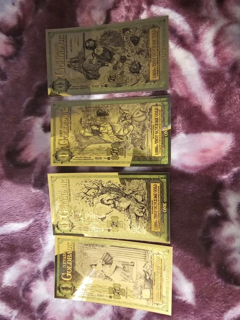 2023 Goldback Sets Of 4 Wyoming, New Hampshire, Utah And Nevada Total 4...