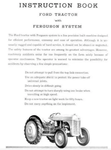 Ford 1940 Ford Tractor Instruction Book 2