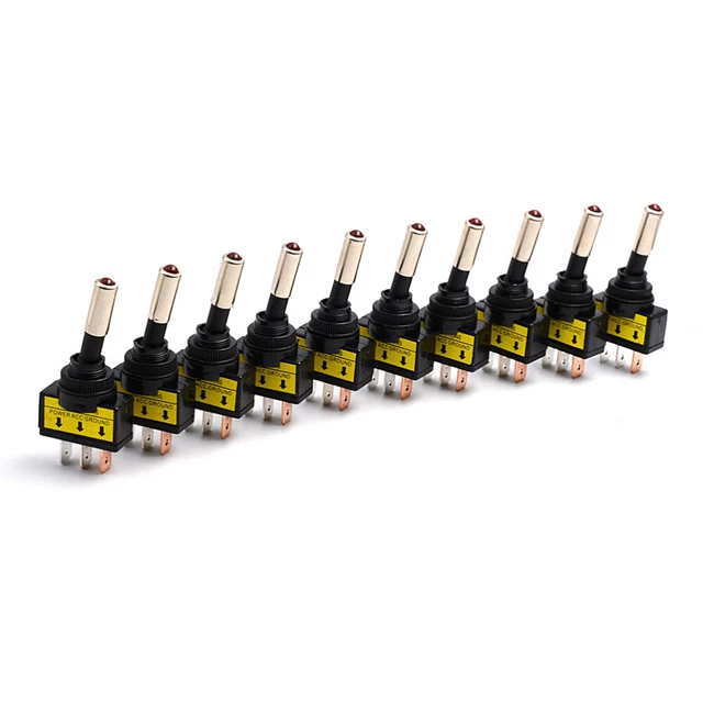 10 pz interruttore 12V 20A interruttore ribaltabile 3 poli accessori auto yacht