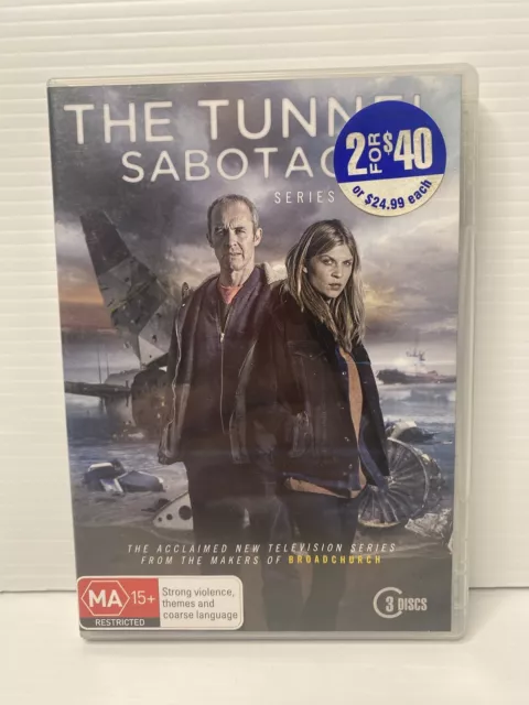 The Tunnel - Sabotage : Series 2 (DVD, 3-Disc Set) Region 4 PAL FREE POSTAGE