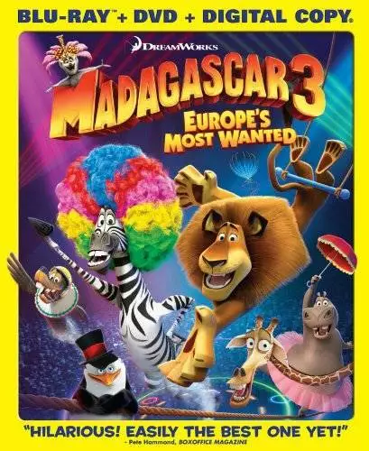 Madagascar 3: Europe's Most Wanted (Blu-ray/DVD Combo + D - VERY GOOD
