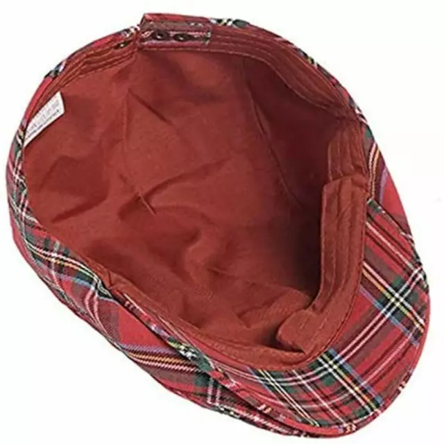 Expédié de Paris -Casquette Rouge Ecossais Carreaux tripe Treillis Bérets Bonnet 2