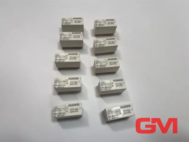 VE 10x Kuhnke Steckrelais 88836 plug in PCB relay 171-G2 24VAC 24V AC 10A