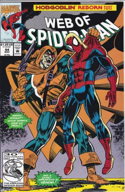 Web of Spider-Man #94 Vol. 1 (1985-1998, 2012)Marvel Comics,High Grade,Direct